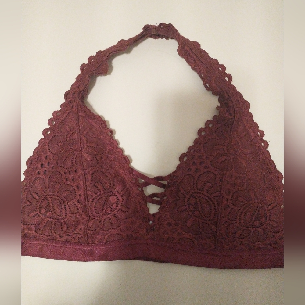 Burgundy  Lace Bralette